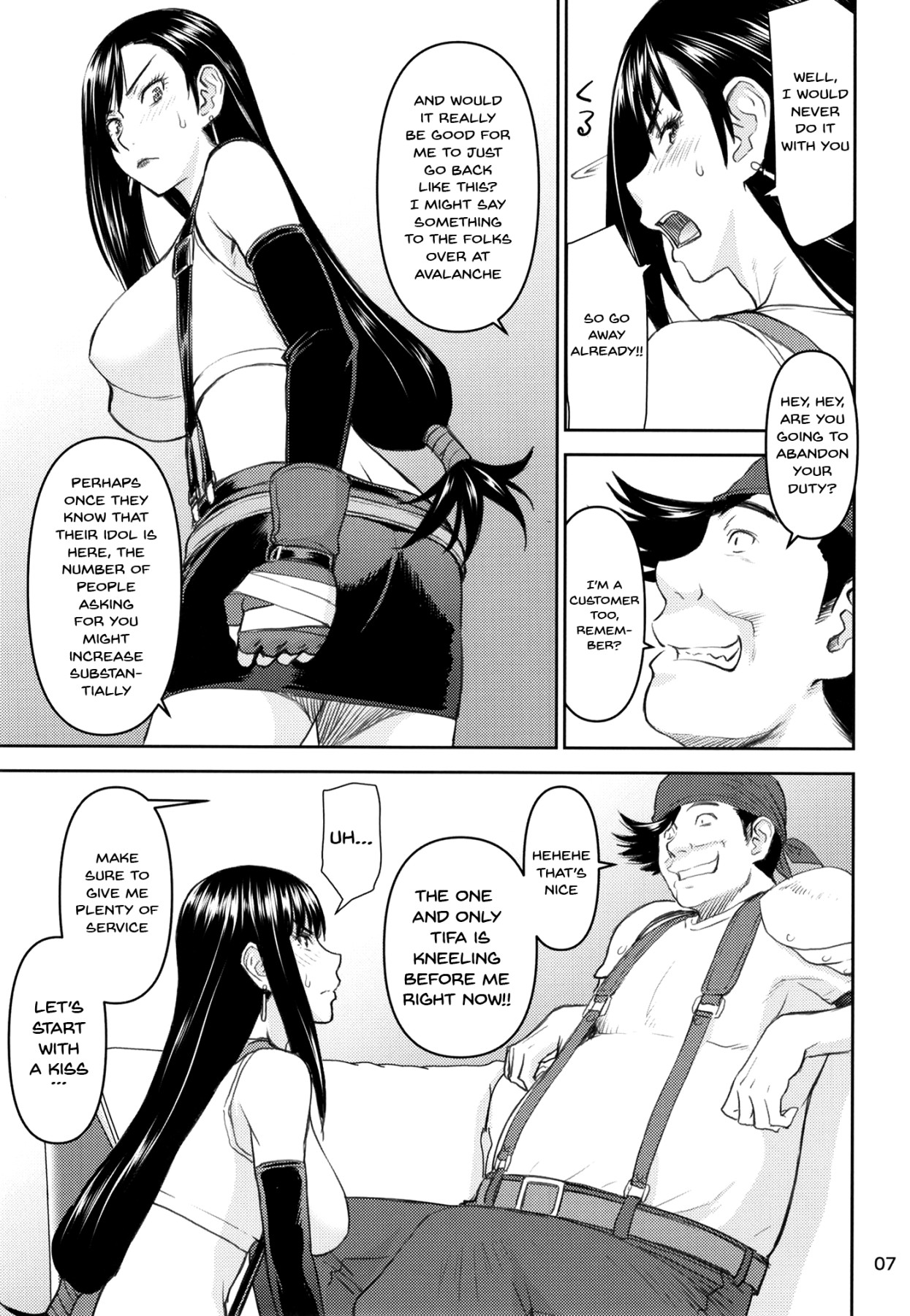 Hentai Manga Comic-Tifa's Sex Service Work-Read-5